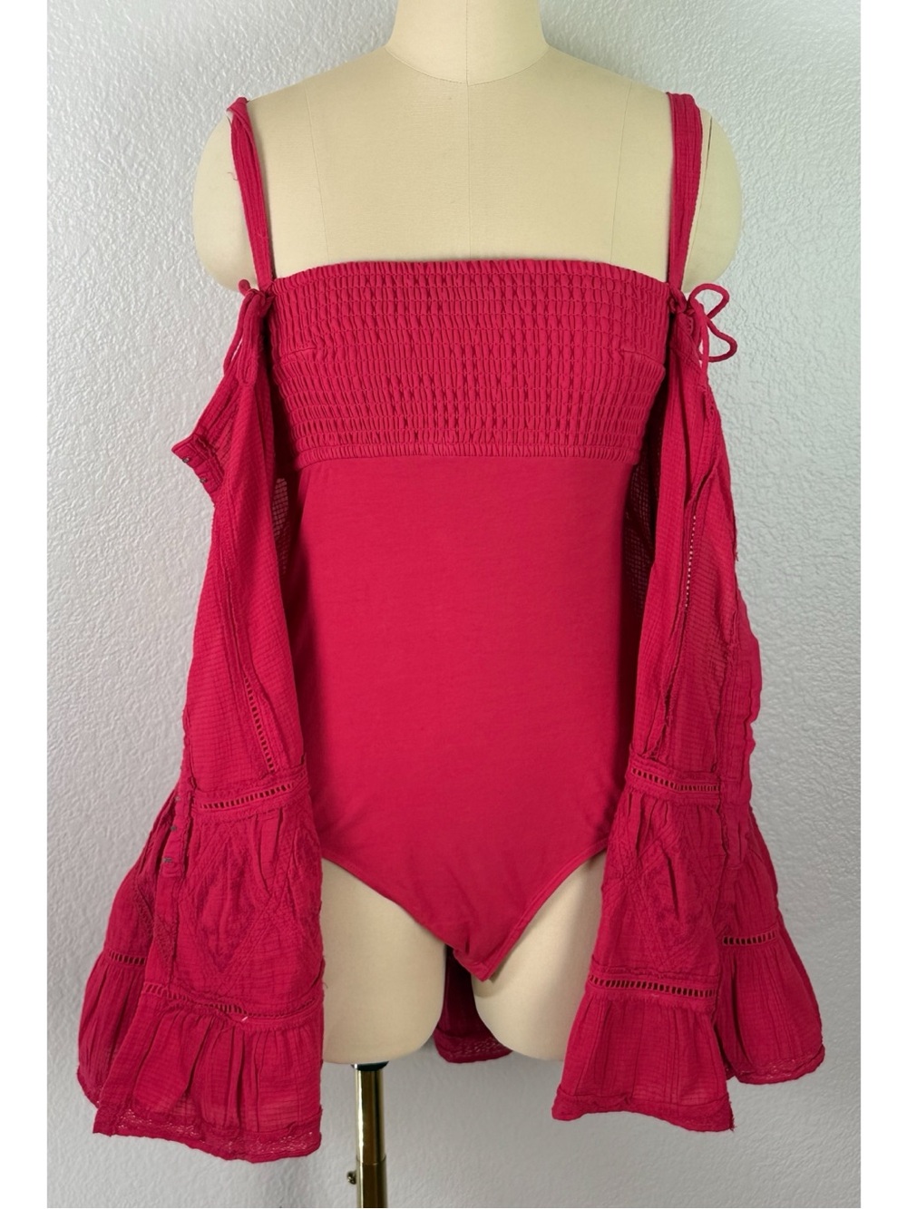 Free People Intimately Break Of Day Mini Bodysuit Boho Festival Small - Picture 5 of 16